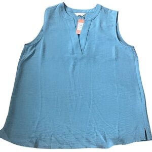 NWT • Denver Hayes Green Sleeveless Blouse